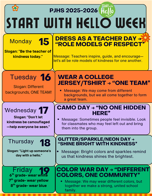 Starts with Hello Dress-up Days